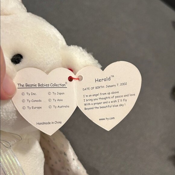 Ty Stuffed Angel Bears - Cream and Gold - Picture 5 of 6